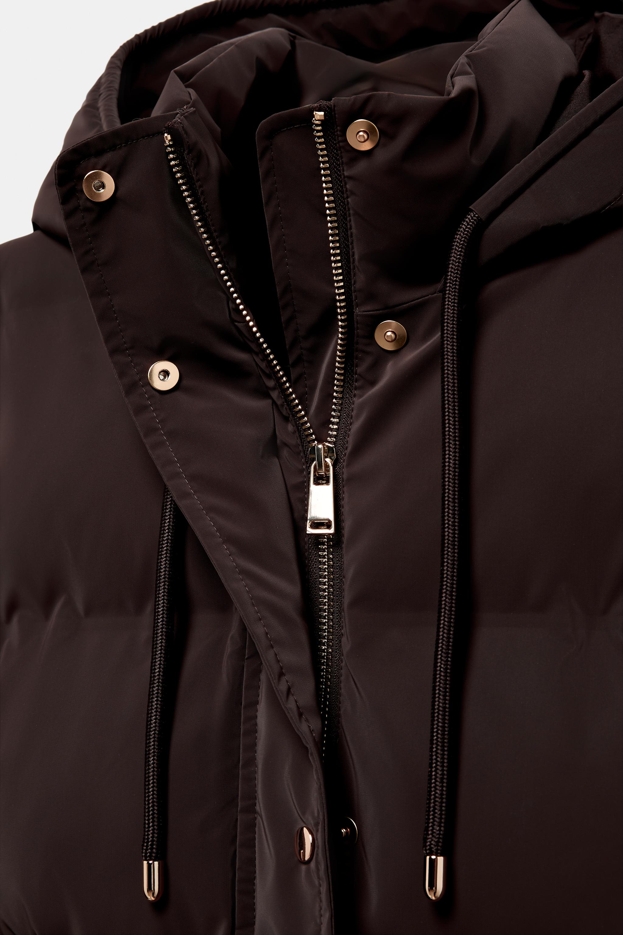 ANORAK MI-LONG EN TISSU CAOUTCHOUTÉ COUPE-VENT